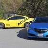 Acura TLX Full Wrap in Matte Blue and Yellow