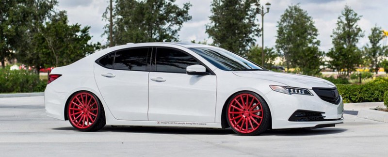 2015 Acura TLX "Red Bottoms" on Vossen VFS-2