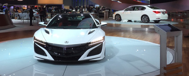 2017 Acura NSX in 130R White. 2015 LA Auto Show