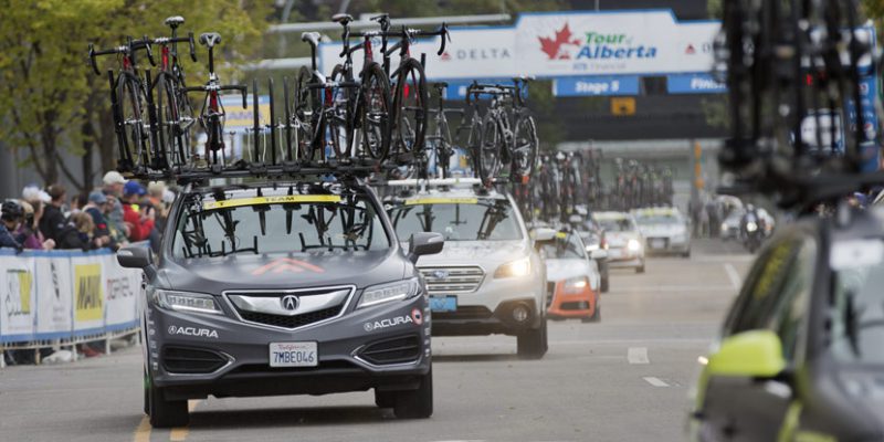 Rally Cycling Acura RDX at Tour of Alberta