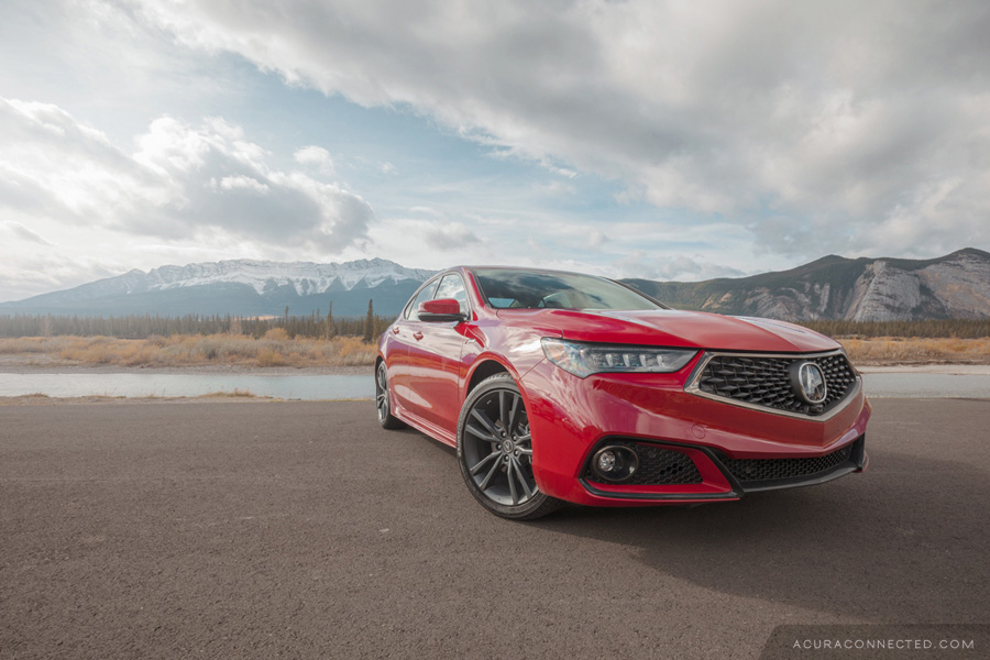 2018 Acura TLX in Jasper, Alberta - Along the Athabasca River