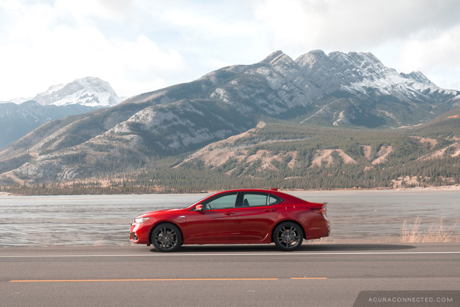 2018 Acura TLX in Jasper, Alberta - Along the Athabasca River
